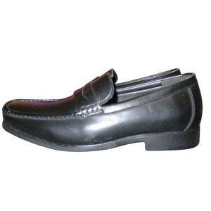 Collexion Italy Black Italian Leather Dress Loafers shoes Size 40 or US 9